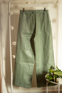 Wide Leg Vegan Leather Pants - Sugar + Style
