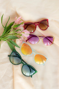 Delicate Large Cat Eye Sunglasses - Sugar + Style