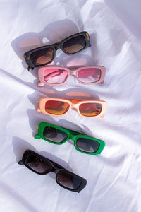 Rounded Rectangle 90s Look Sunglasses - Sugar + Style
