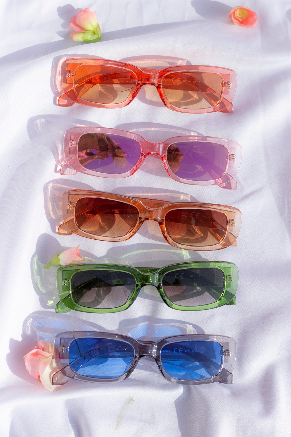 Rounded Rectangle 90s Look Sunglasses - Sugar + Style