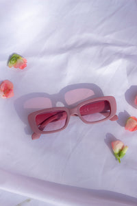 Rounded Rectangle 90s Look Sunglasses - Sugar + Style