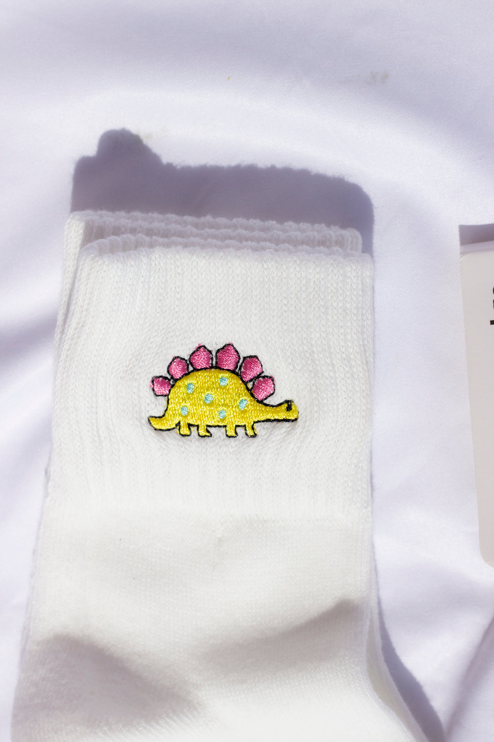 Dinosaur Embroidered Socks - Sugar + Style